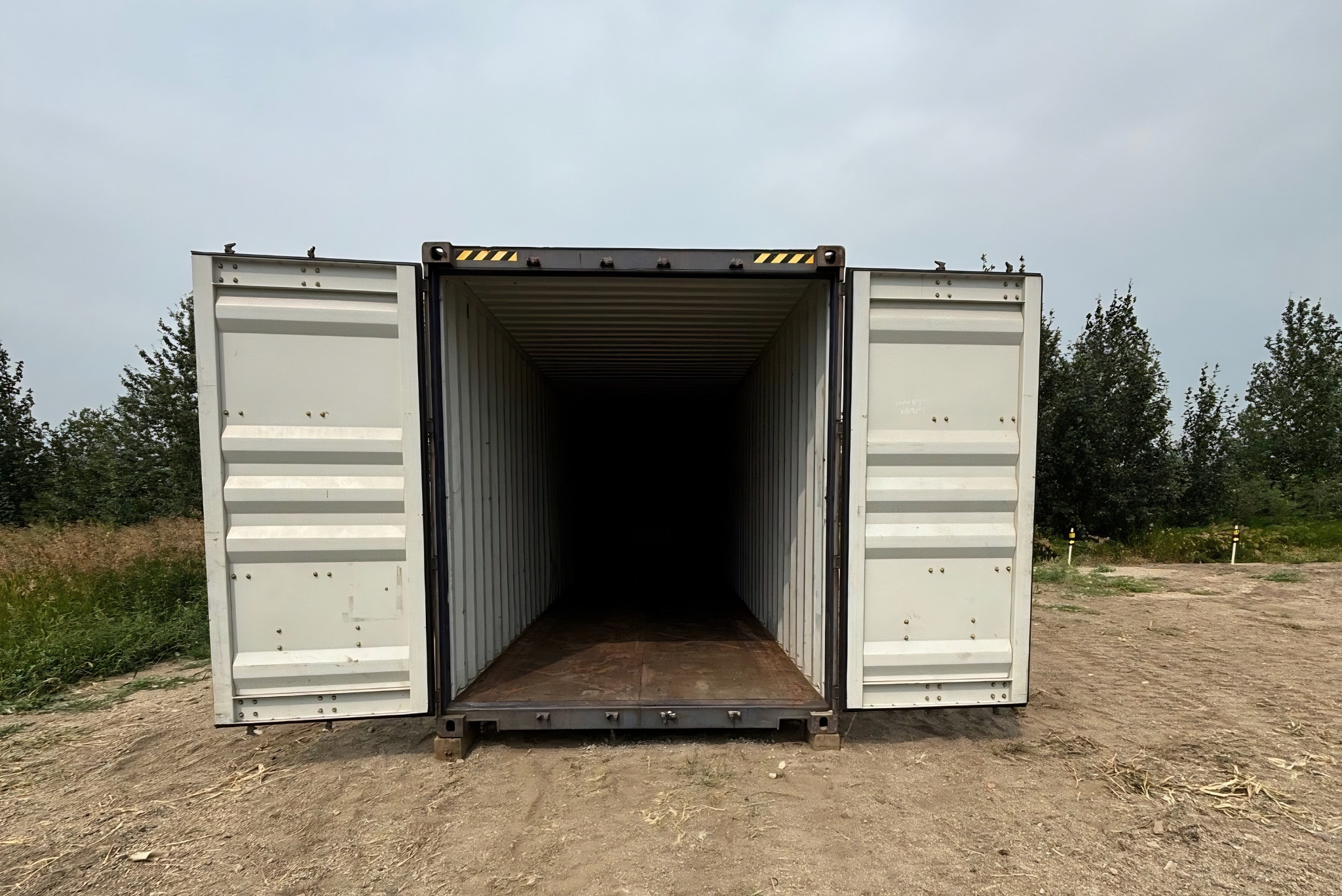 Shipping container seacan storage units at Wheeler’s storage facility